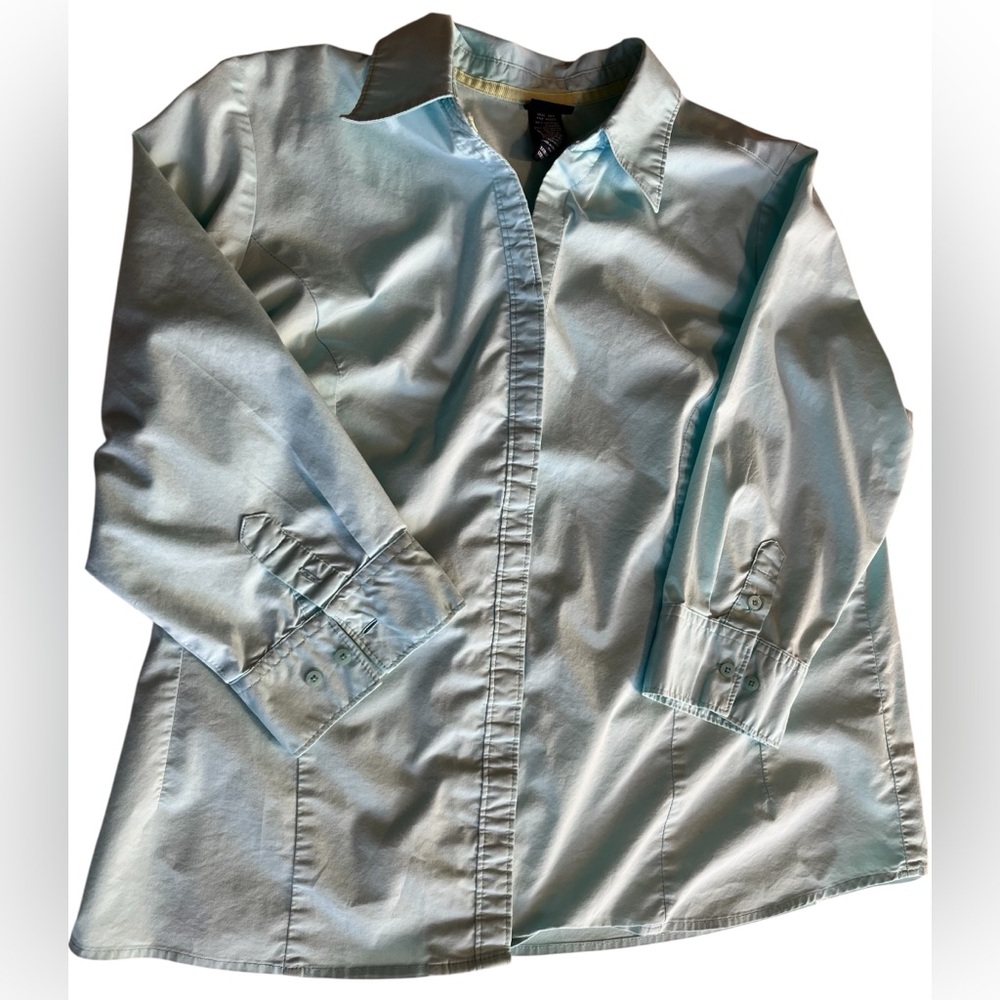 Basic Editions Light Blue Button Down Shirt - image 2
